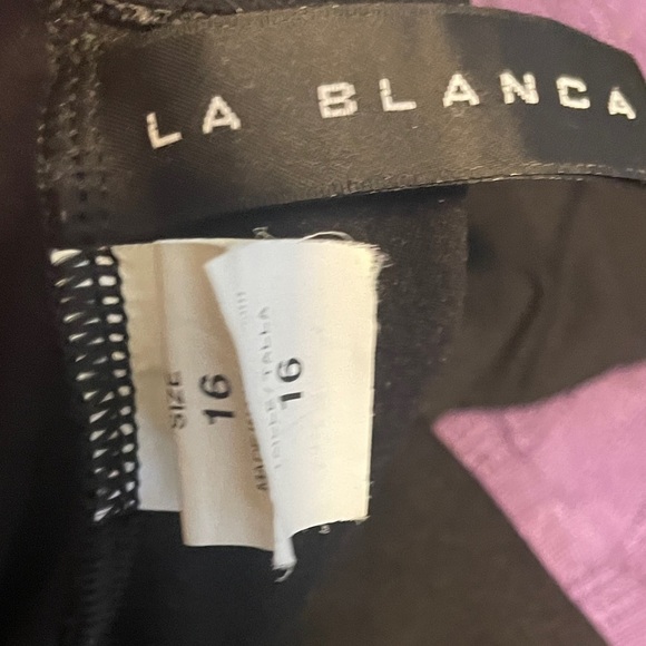 La Blanca Island Goddess Front Draped Tummy Control One Piece Swimsuit‎ 16 Beach - Picture 5 of 7